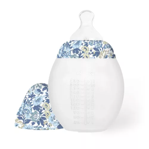 Biberon anti-colique 330 ml | Liberty Honey Dew Blue 3m+ (Elhée) fleur