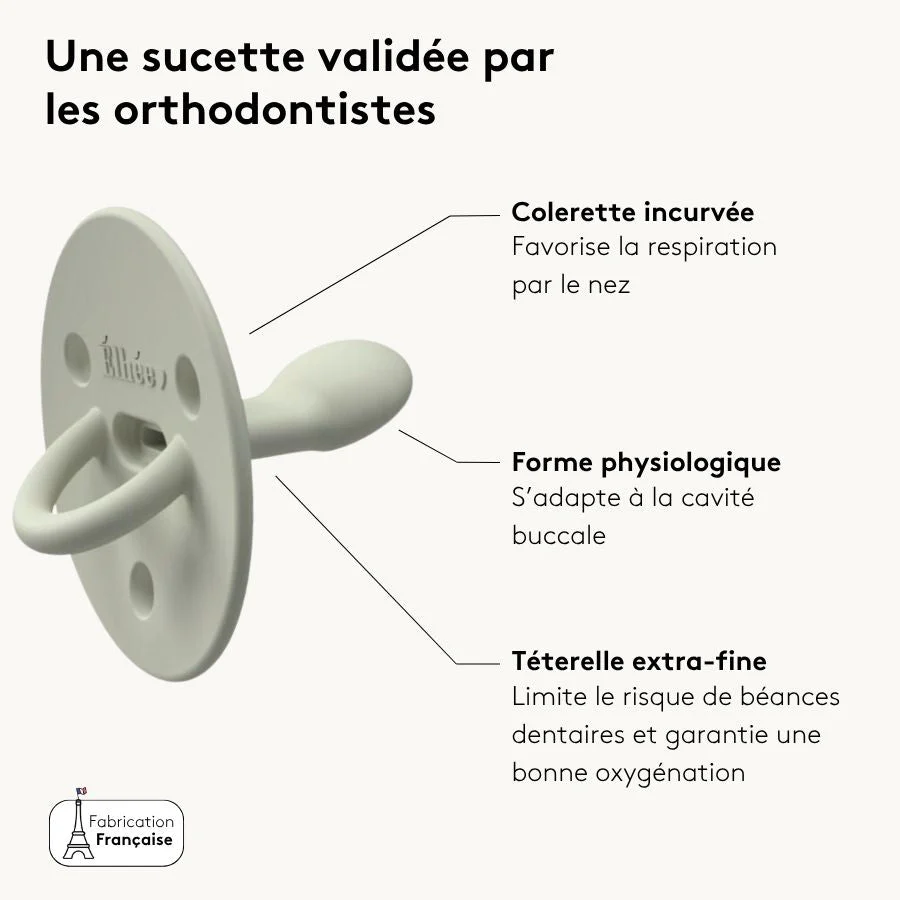 : Sucette "ChooChoo" 0-6 mois | Extra-Fine - Lilac (Elhée) orthodontistes