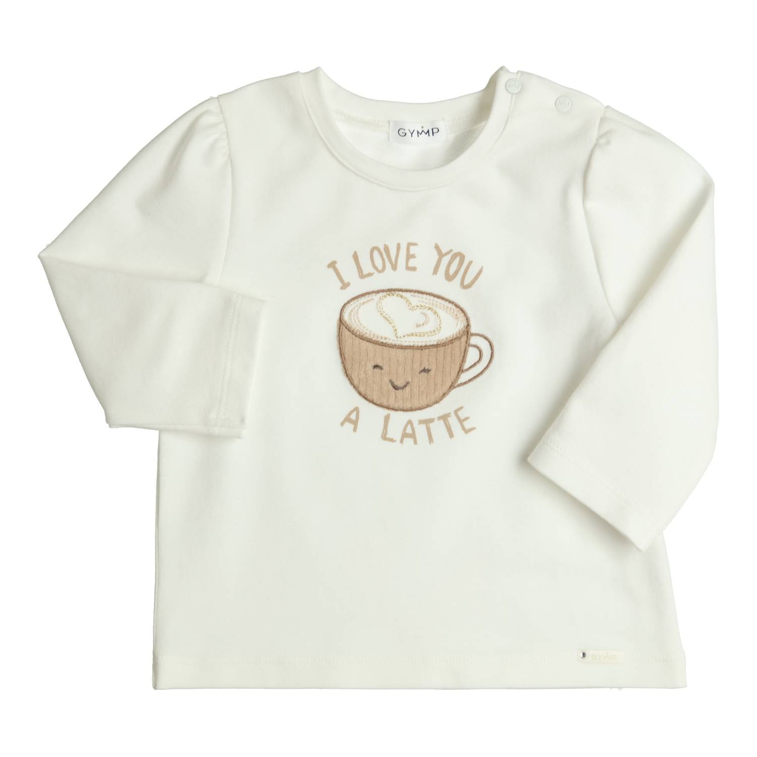 Long Sleeve Aerodoux I Love You A Latte - Off White AW26(Gymp)