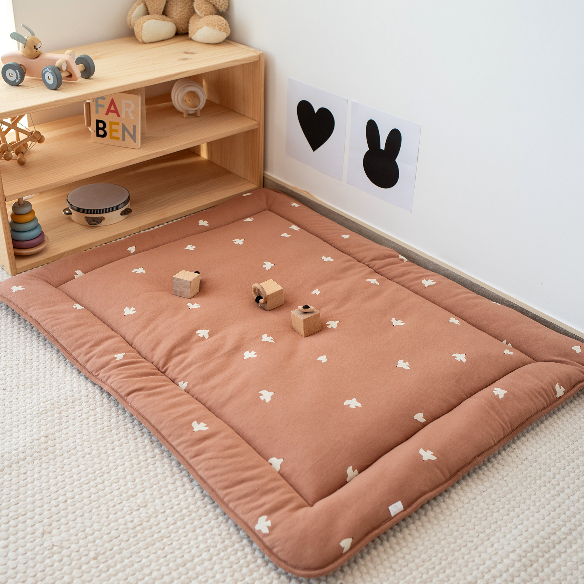 Tapis de parc 75x95cm Jersey moelleux - Piuma Moka (Bemini) – Image 3