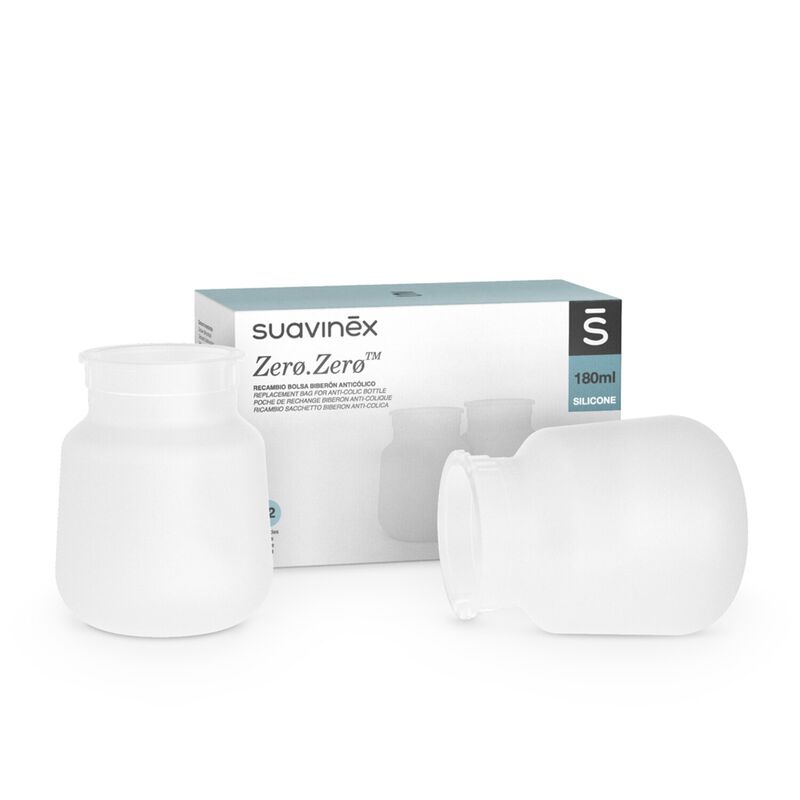 Poche de rechange biberon anti-colique ZERO.ZERO 180 ml (Suavinex)