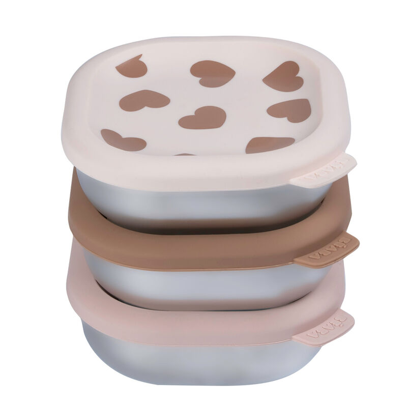 Boites repas inox multi-usage micro-ondables - BigLove (Beaba)