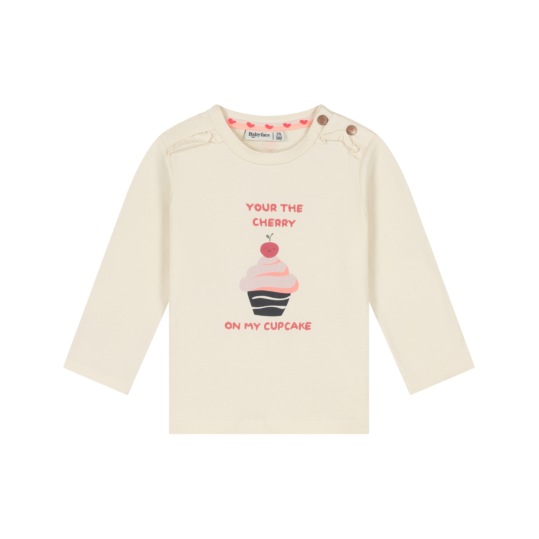T-Shirt Long Sleeve Girls - Cream AW26 (Babyface)