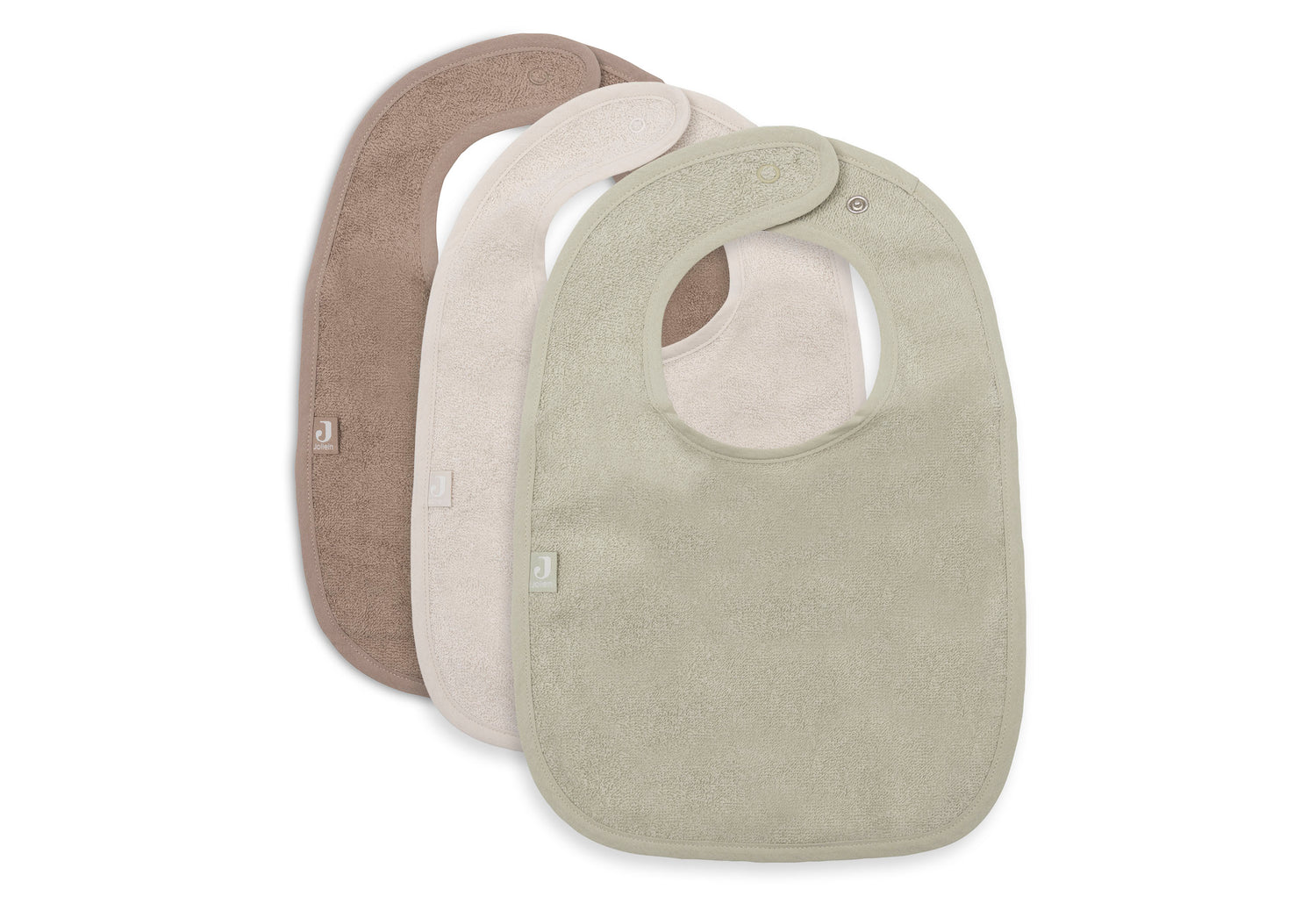 Bavoir Éponge - 3 Unités Sand/Matcha (Jollein)