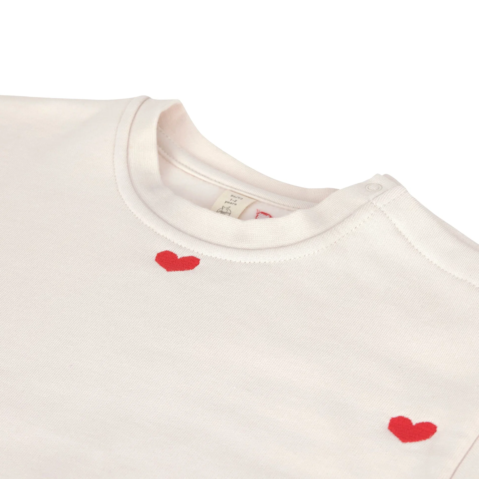 Sweat Enfants - Bio Coton, Coeur Beige (Lassig) – Image 3
