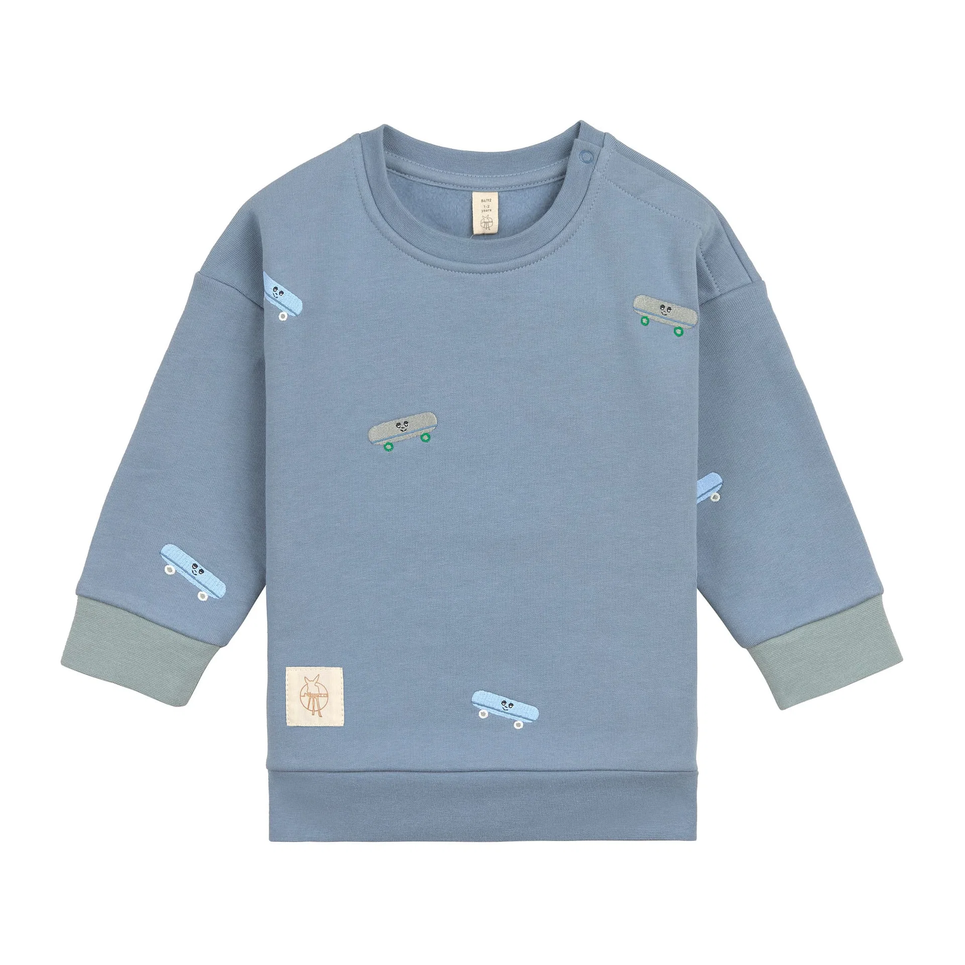 Sweat Enfants - Bio Coton, Skateboard bleu (Lassig)