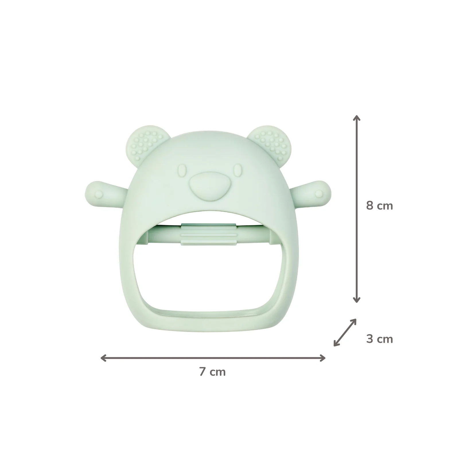 Silicone Mitaine de Dentition en Silicone Ours - 8 cm - Vert ( Nattou ) – Image 4