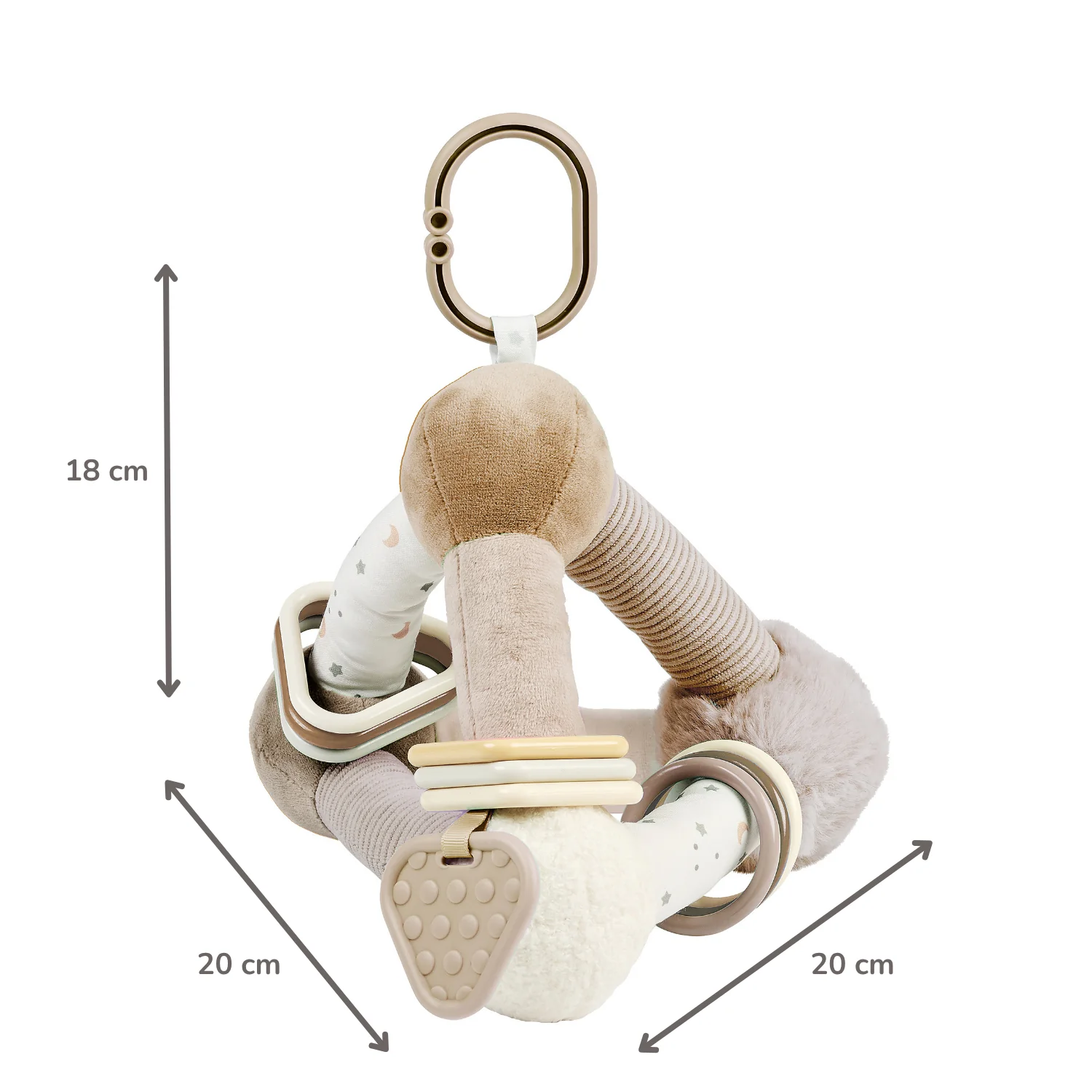 Lapidou Pyramide d’Activités Douce - 20 cm - Beige ( Nattou ) – Image 3