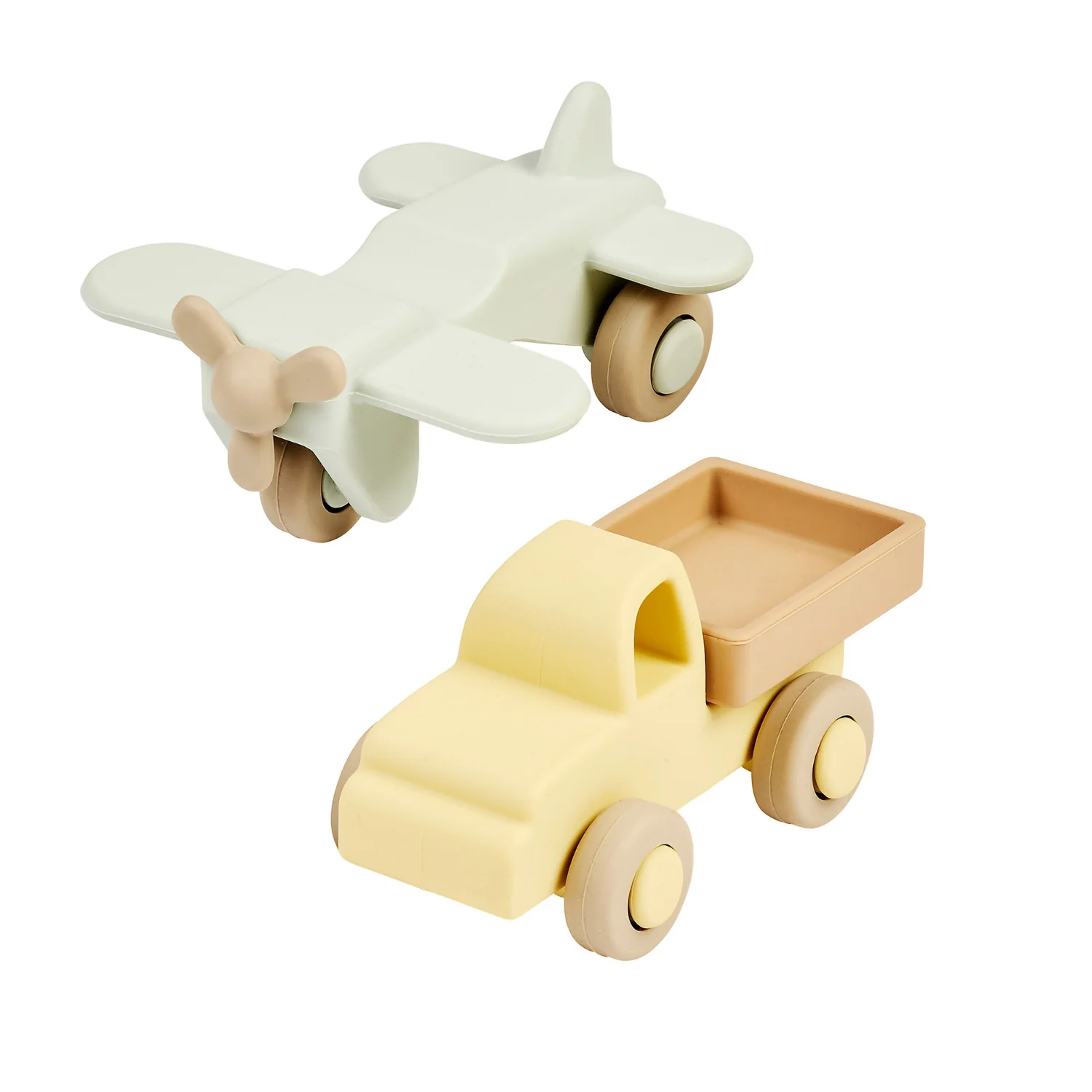 Camion et avion en silicone - Multicolore ( Nattou )