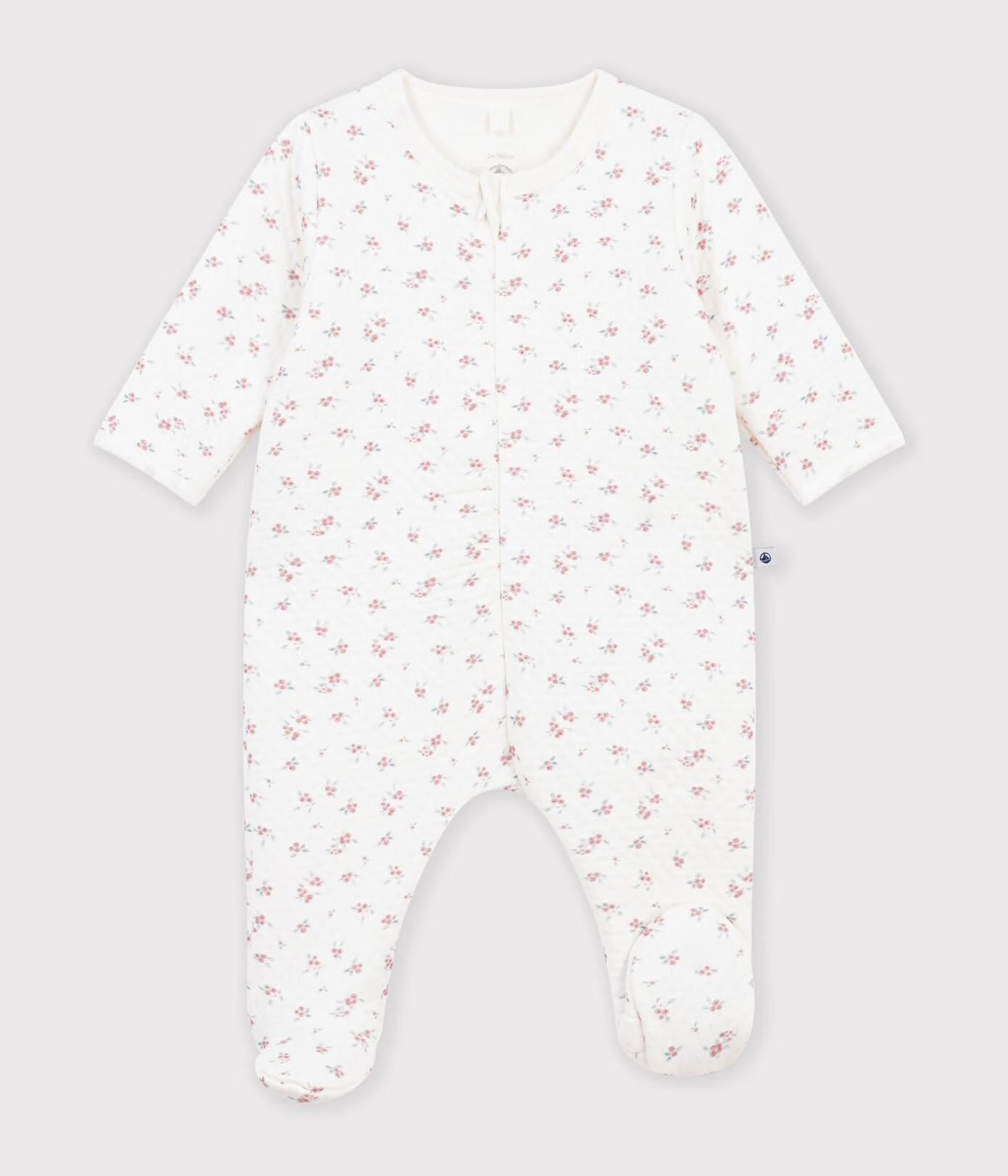 Pyjama bébé en tubique imprimé à fleurs AW26 (Petit Bateau)