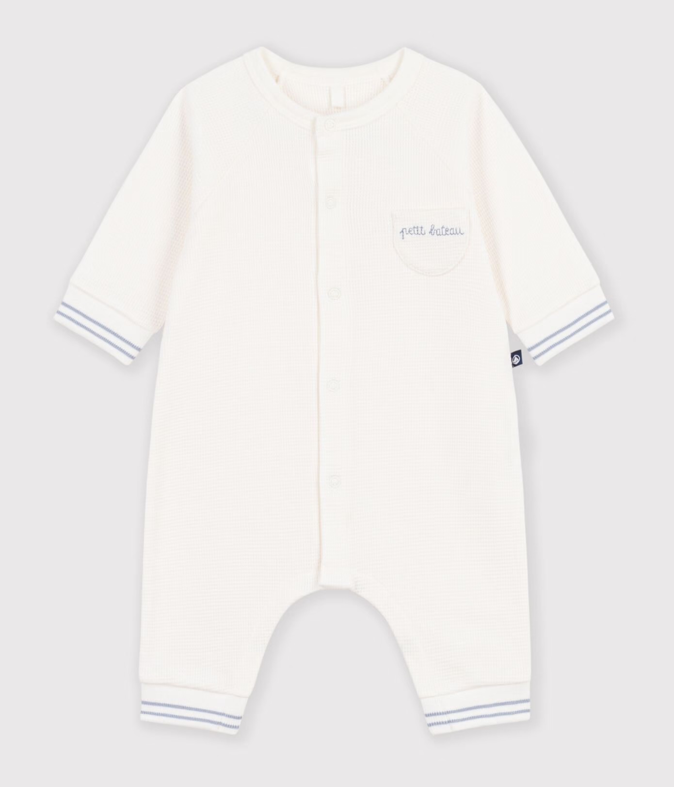 Combinaison bébé en coton uni AW26 (Petit Bateau)
