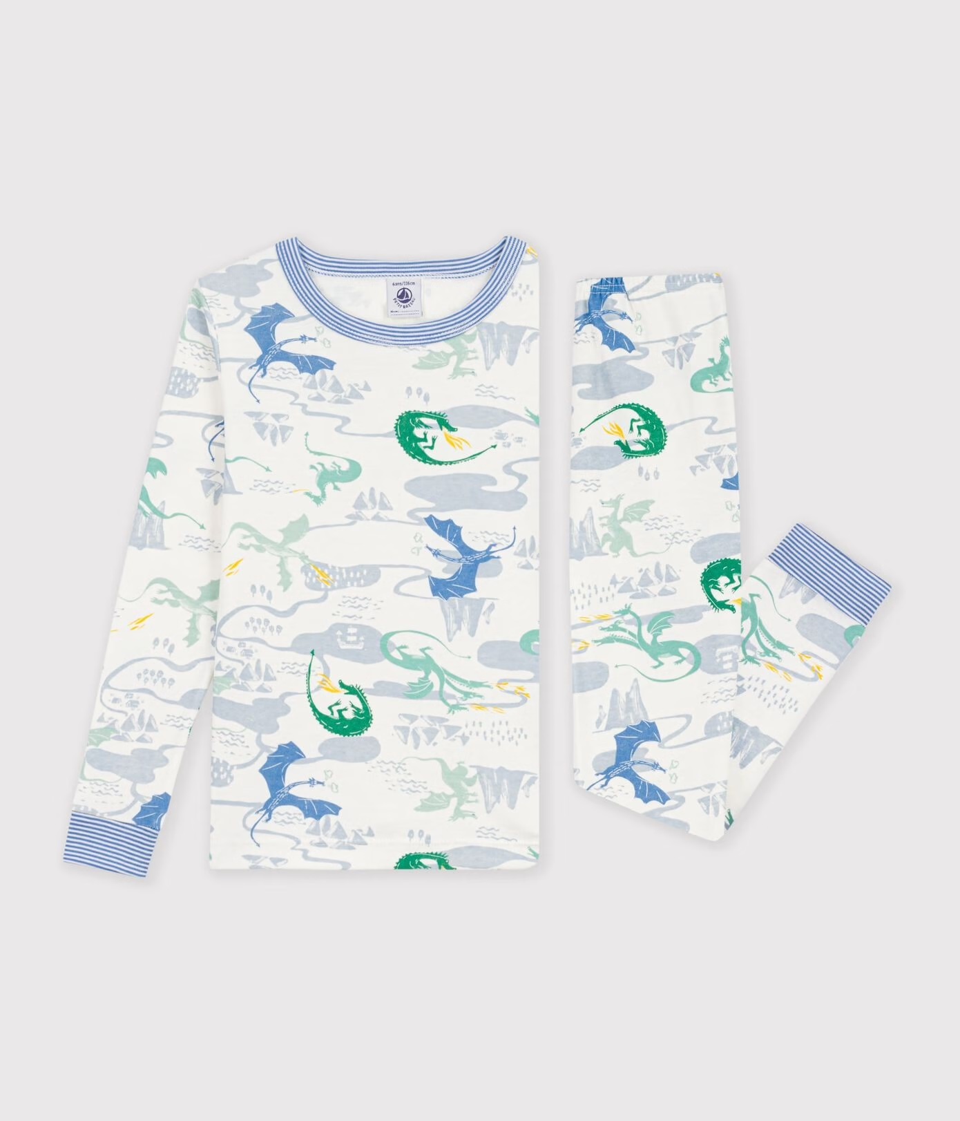 Pyjama très ajusté enfant en coton imprimé AW26 (Petit Bateau) – Image 2