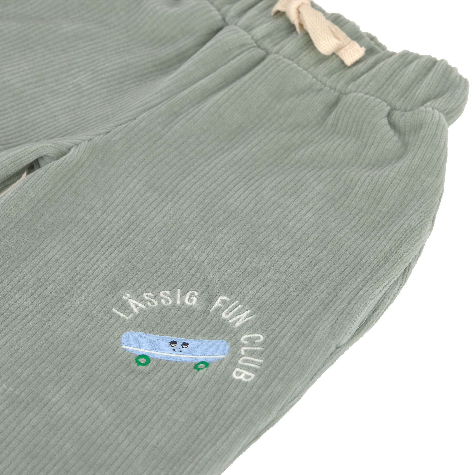 Pantalon Velours Gots Bleu-Vert (Lassig) – Image 2
