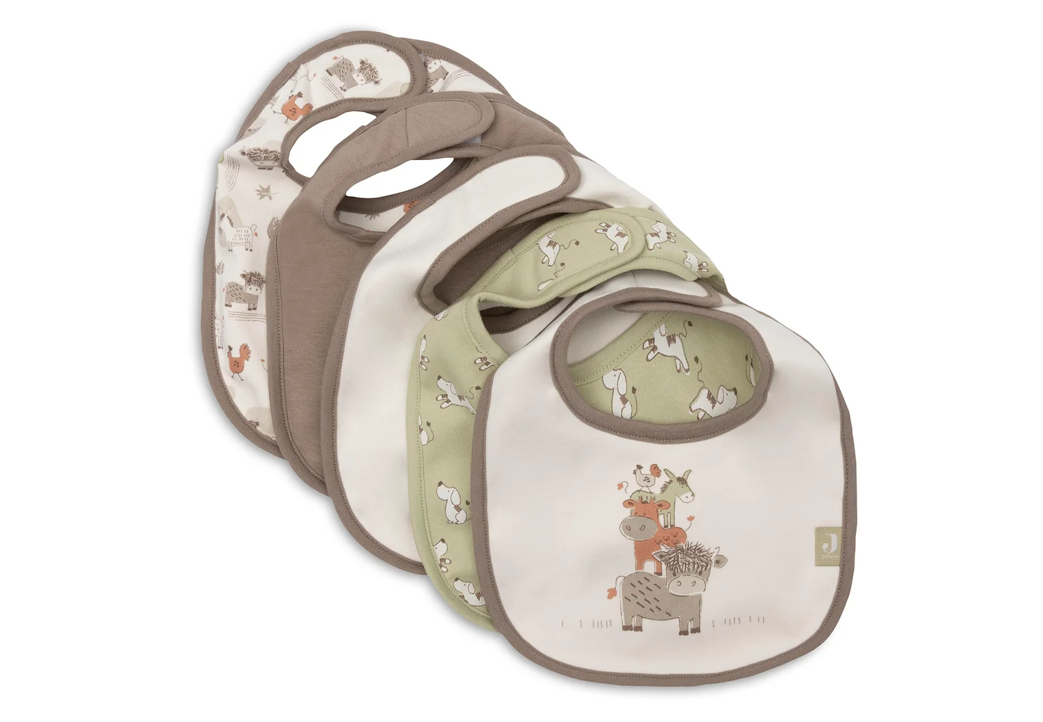 Bavoir Jersey imperméable - Barn Buddies - 5 Unités ( Jollein )