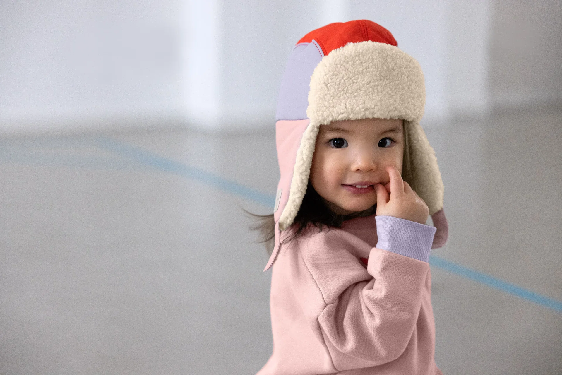 BONNET TEDDY D´HIVER ENFANTS - COEUR, ROSE (Lassig) – Image 3