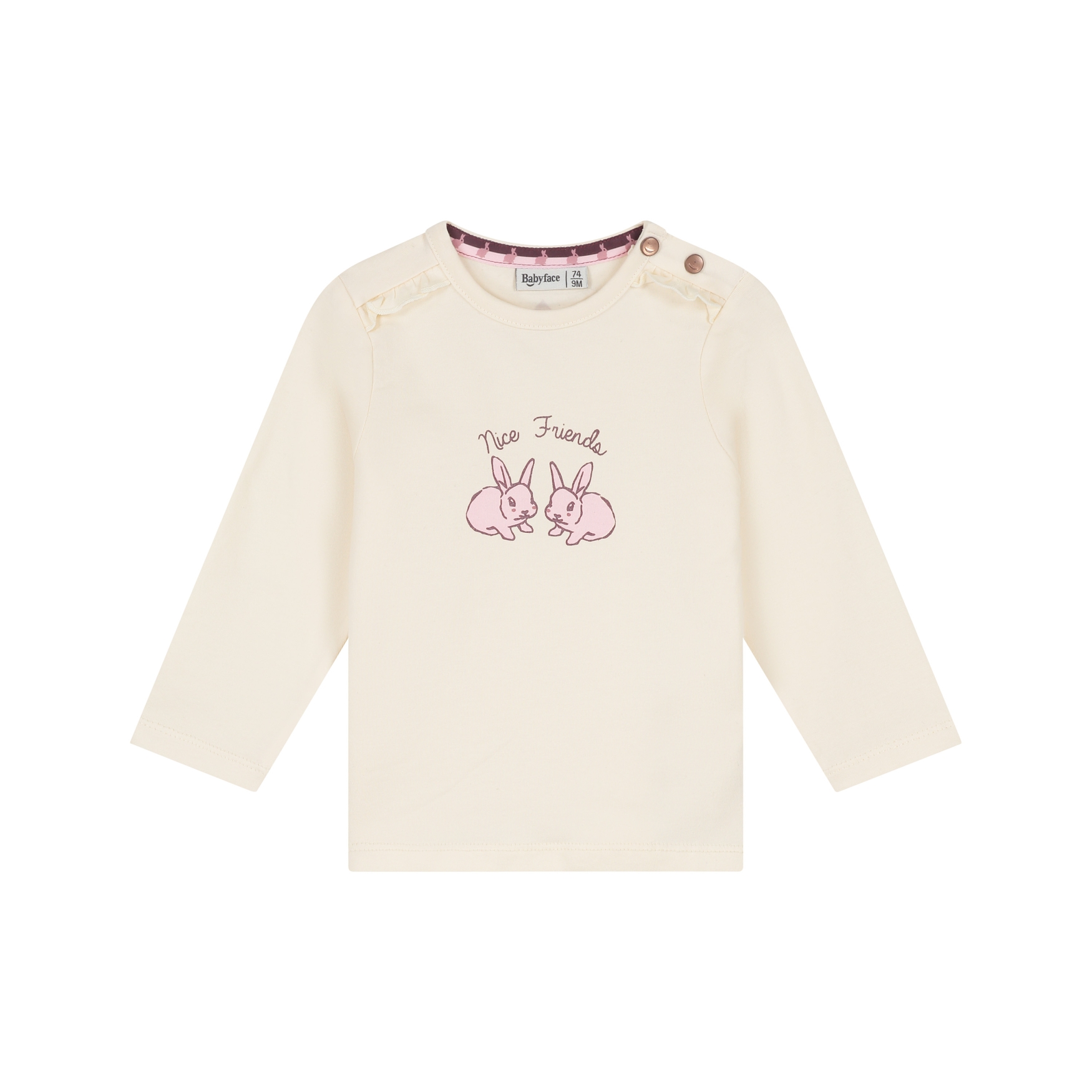 T-Shirt Long Sleeve Girls - Cream AW26 (Babyface)