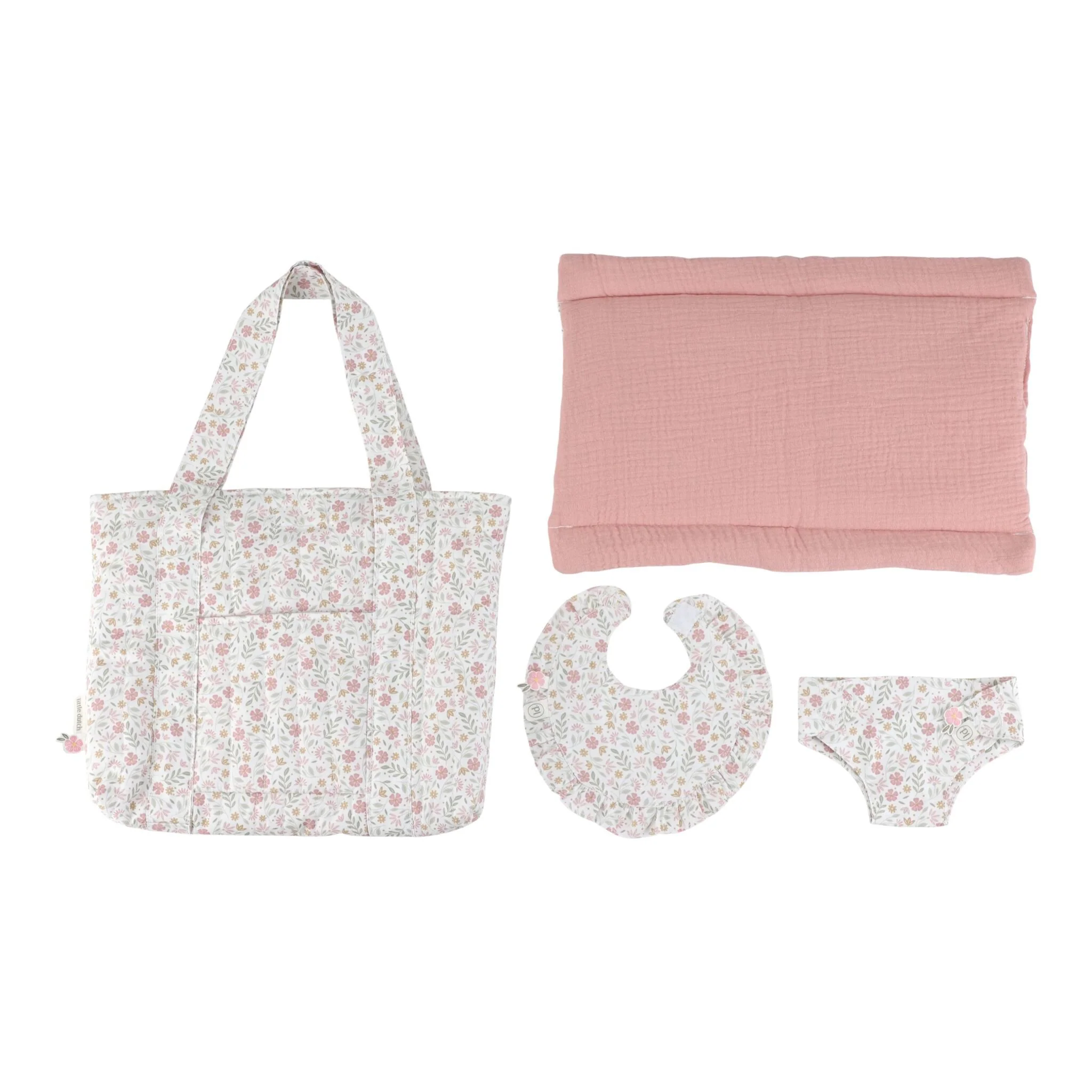 Sac à langer pour poupée – Multicolore, Fleurs douces (Little Dutch) – Image 3