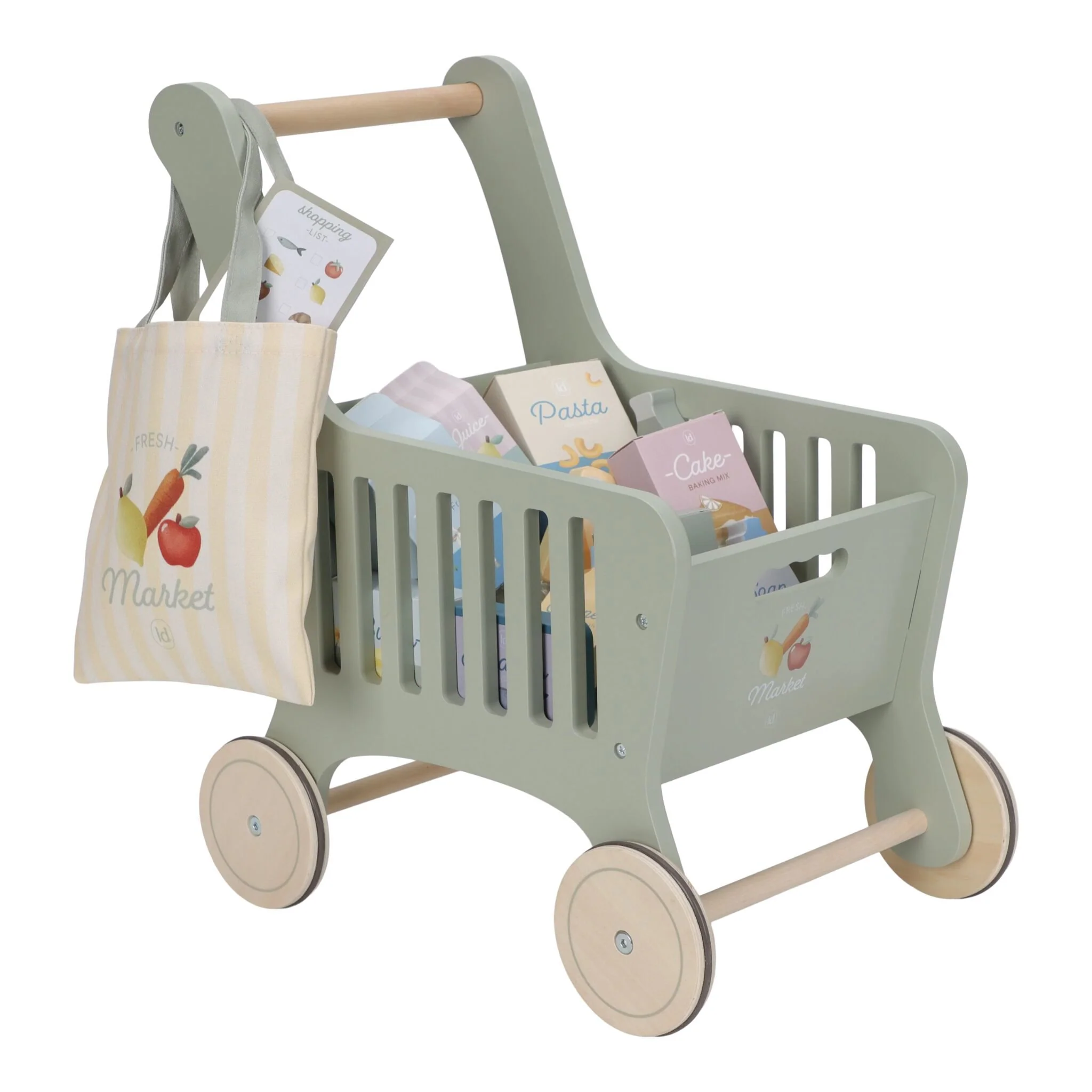 Caddie en bois - Vert (Little Dutch)