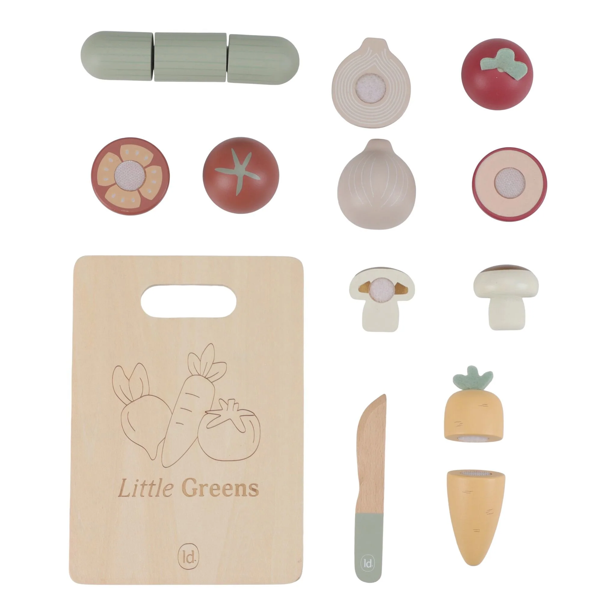 Légumes coupés en bois - Multicolore (Little Dutch) – Image 3