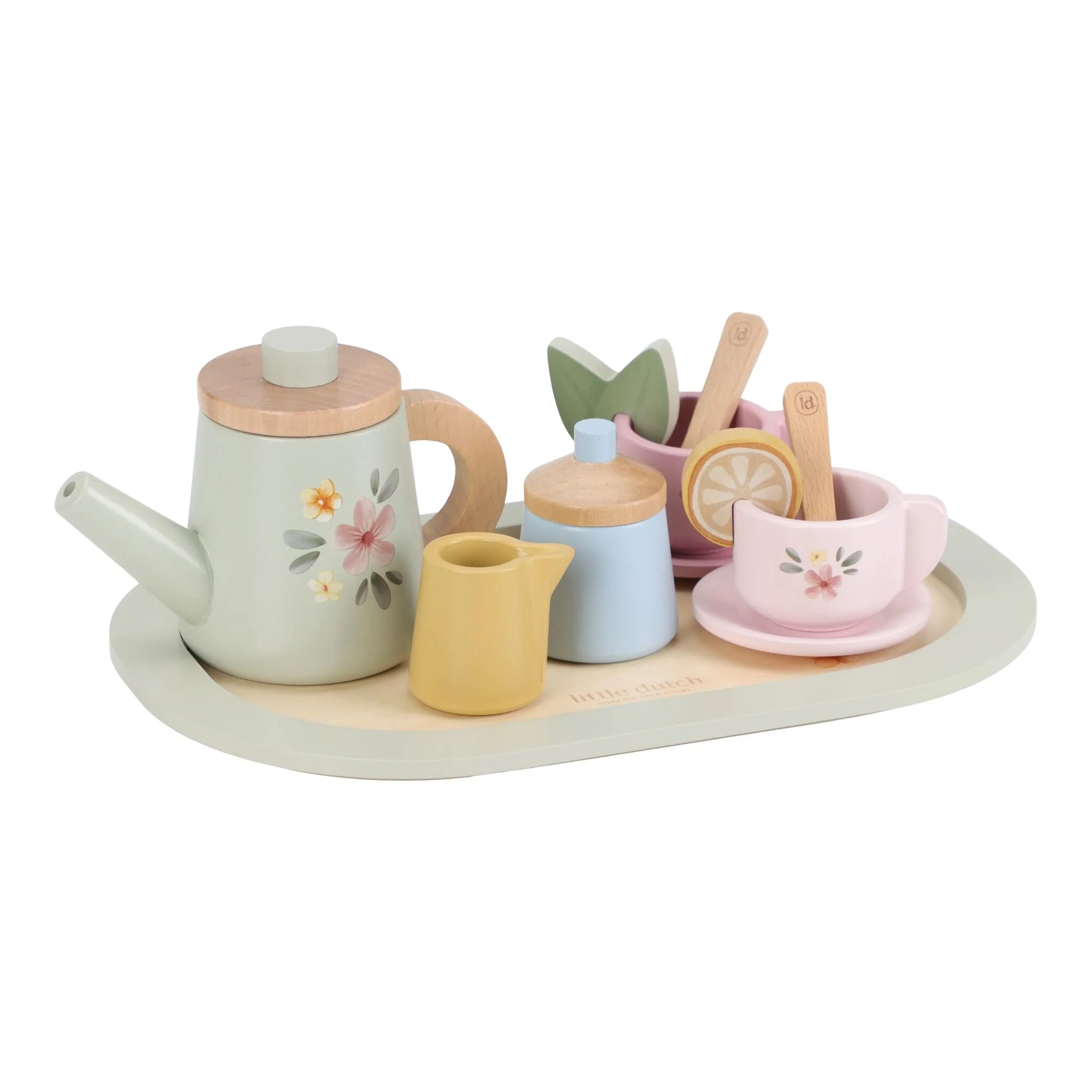 Service à thé en bois - Multicolore (Little Dutch)