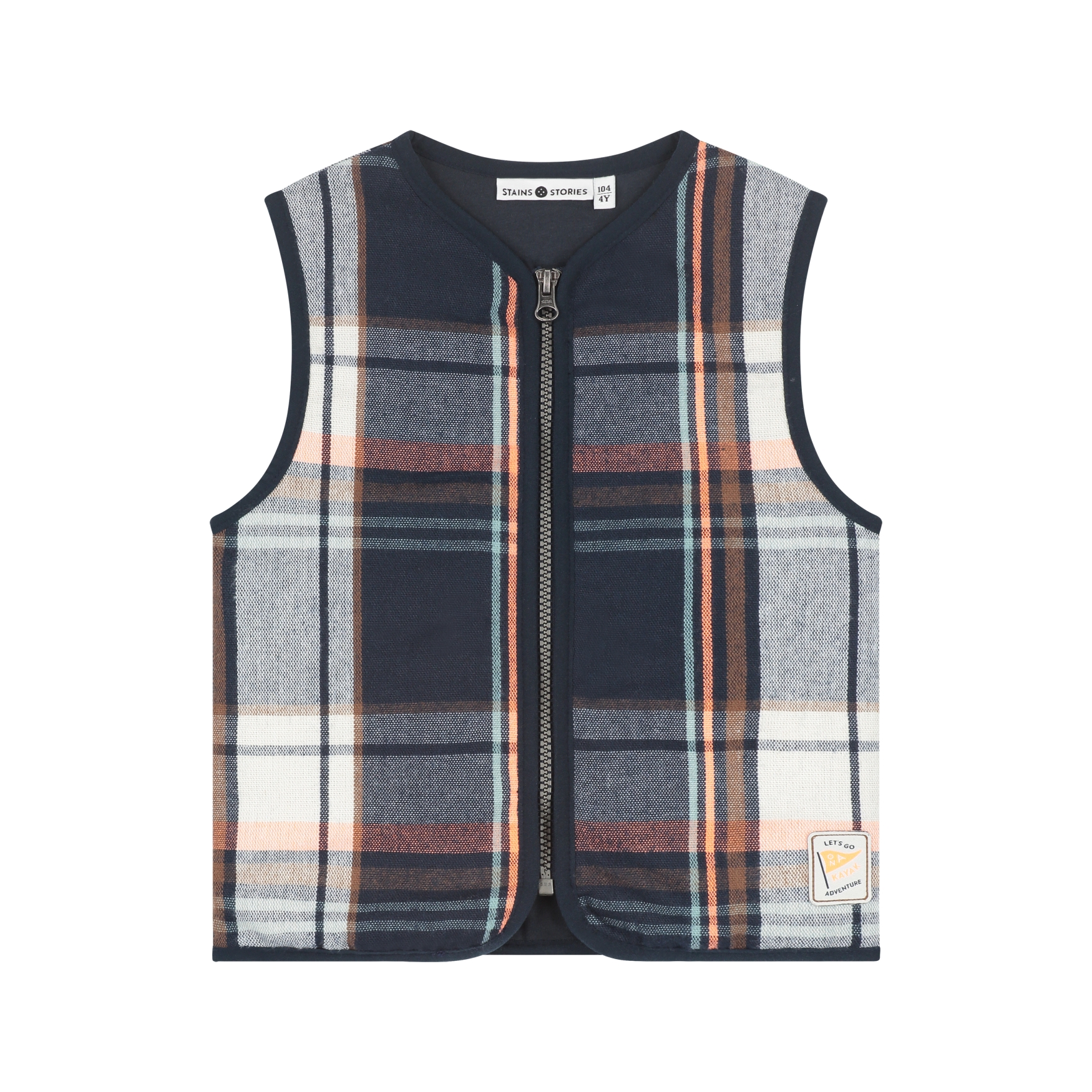 Cardigan Sans Manches Boys - Indigo AW26 (Stains Stories)